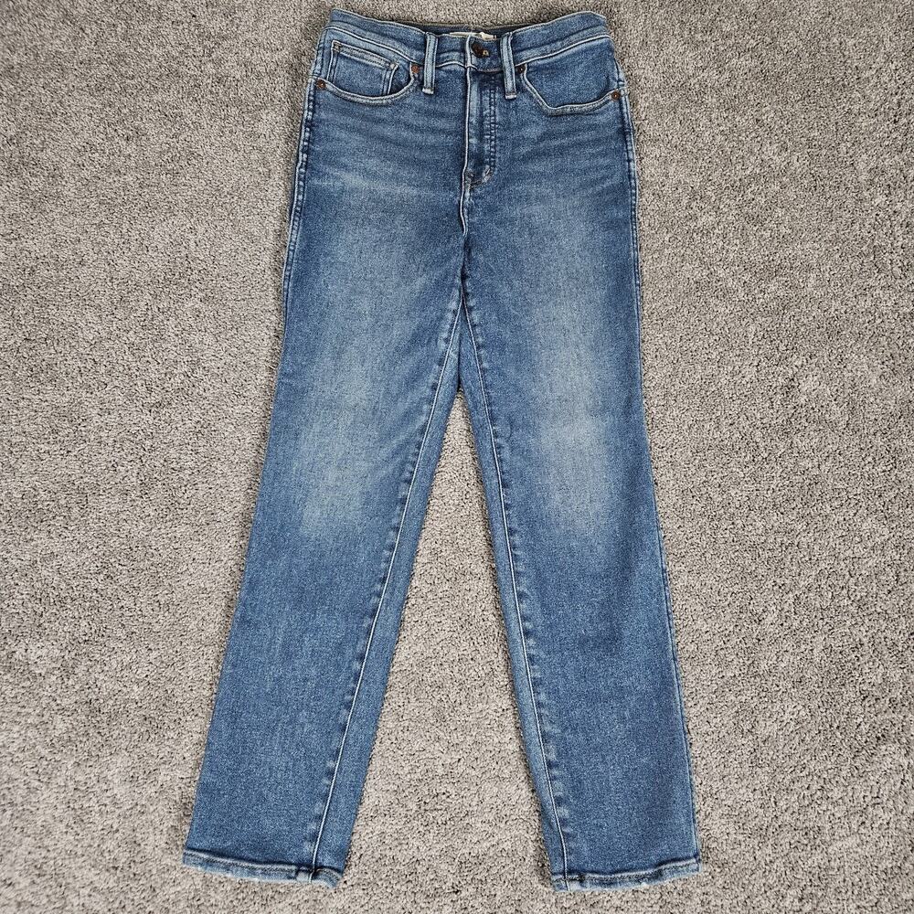 Madewell Jeans Womens 26 Blue Stovepipe Ditmas Wash Straight Stretch Normcore